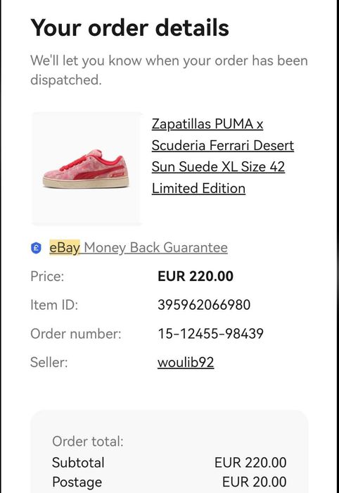 Puma X Ferrari Suede XL Desert Sun 42 Limited Edition