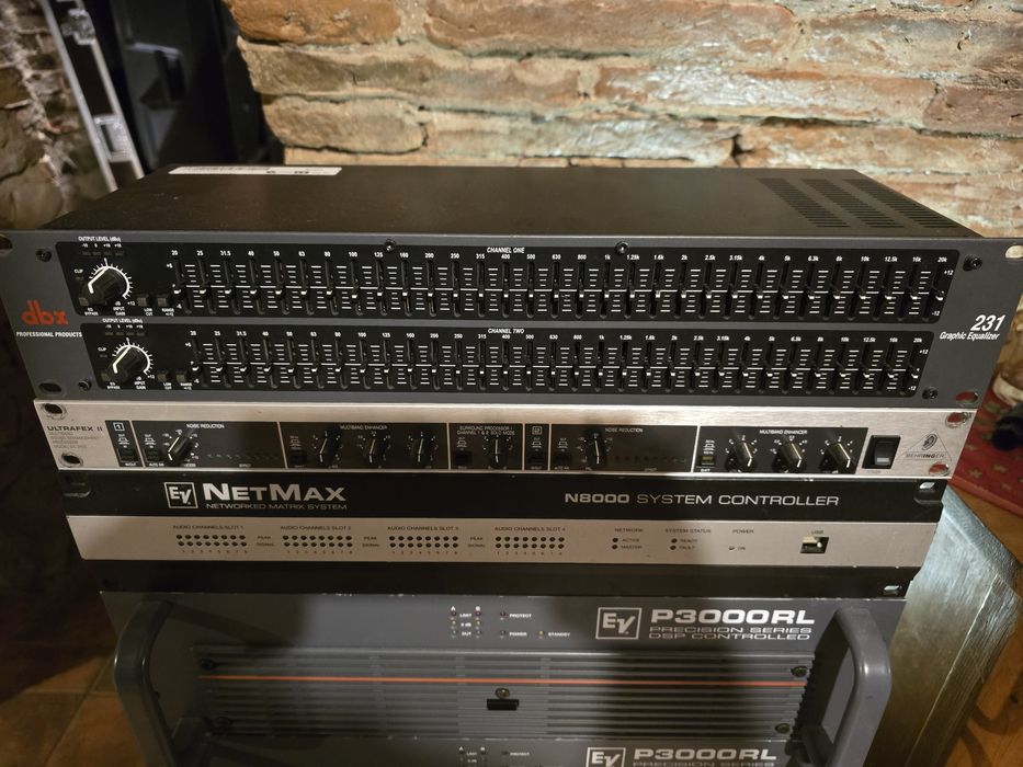 Mixer Phonic Pwp K12 case/Behringer Pmp1000/5000/6000/dbx231 eq/cx3100