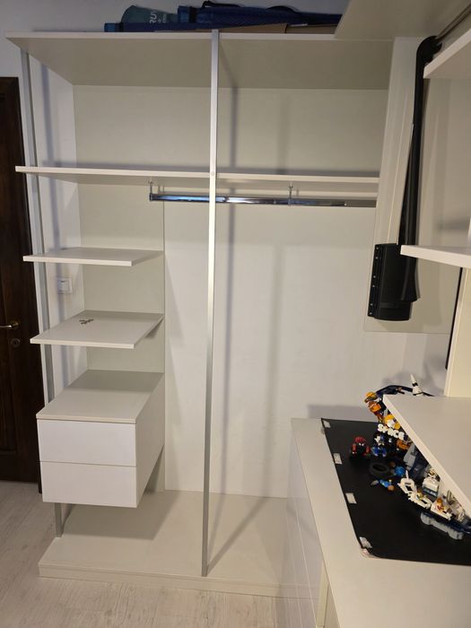 Dressing deschis - dressing dormitor pe colt din 2 bucati