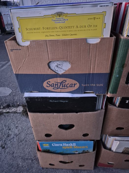 Vând 100 Discuri Vinil muzica clasca mixta pentru pick Artiști celebri