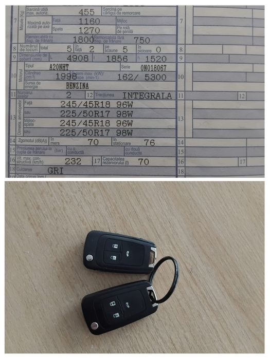 Opel Insignia 2.0 turbo, benzina, 220 cai, tractiune integrala, automata