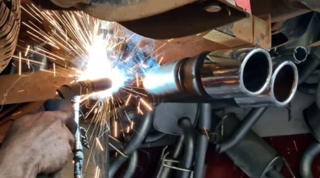 Ремонт глушителей сварка