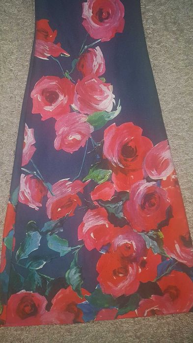 Рокля акварелни рози с болеро