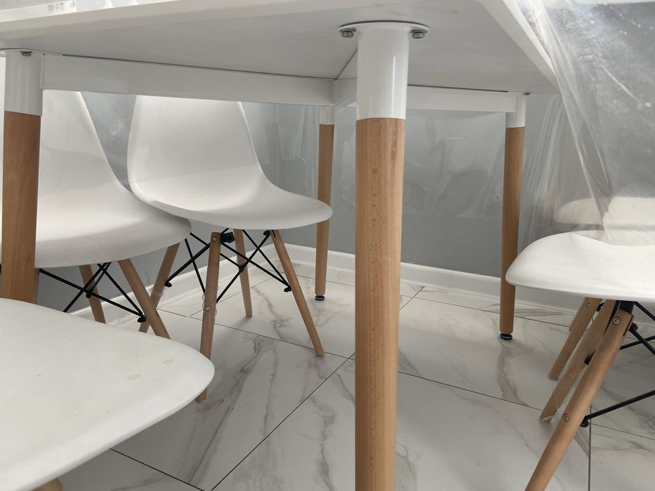 Обеденный стол и 6 стульев в скандинавском стиле (Eames)