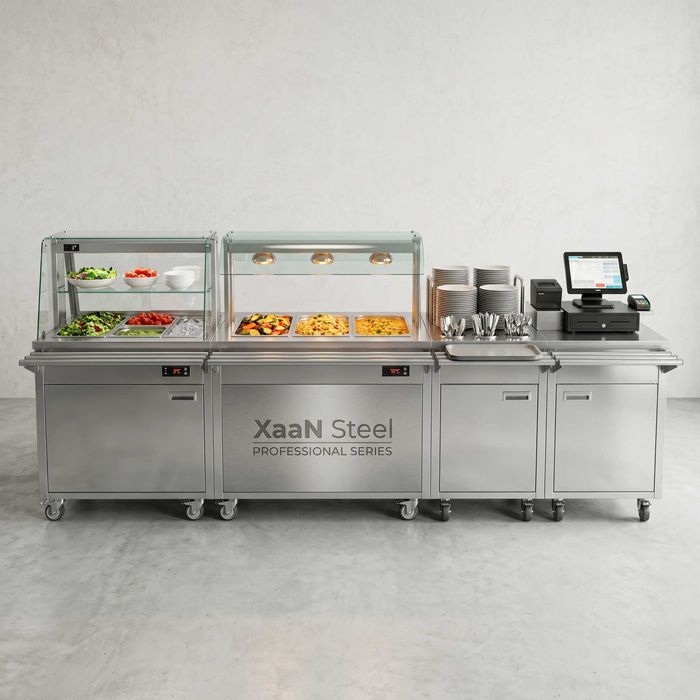 Liniya razdachi (XaaN Steel) — Ovqat tarqatish liniyasi nerjaveyka