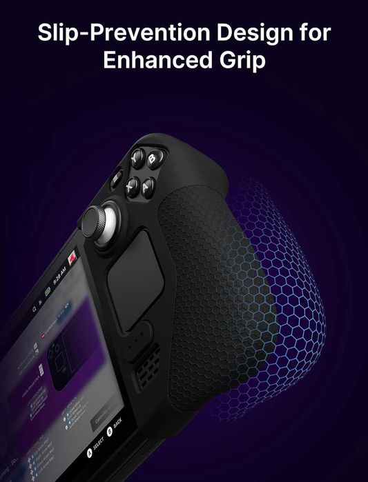 Силиконов калъф за защита на ръкохватката за Steam Deck - Комплект GripSkin & GripArmor