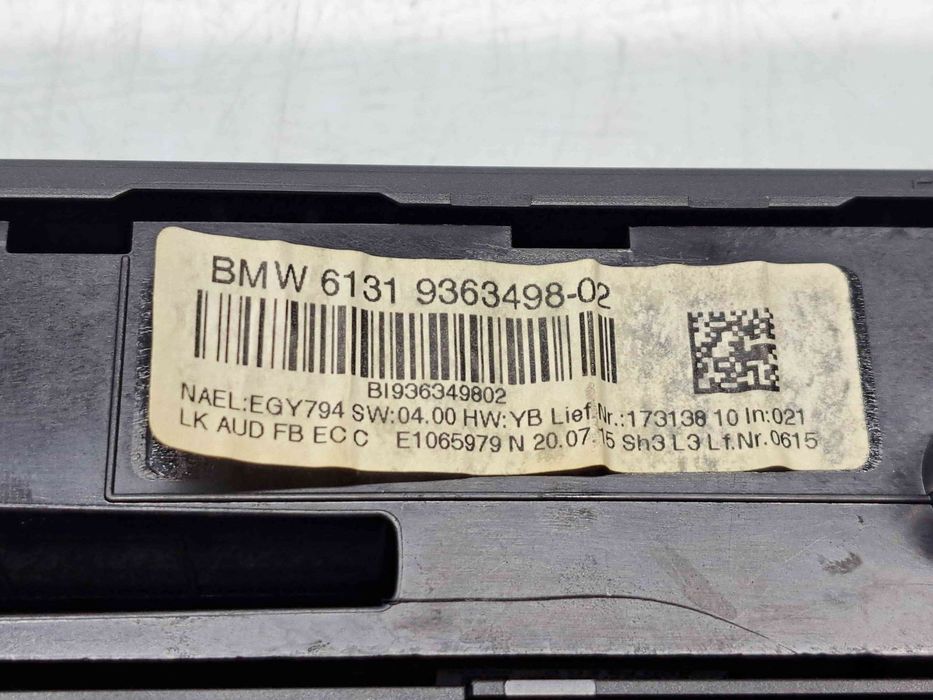 Panou comanda clima  Bmw 3 (F30) [Fabr 2012-2017] 9384046-01 / 936349