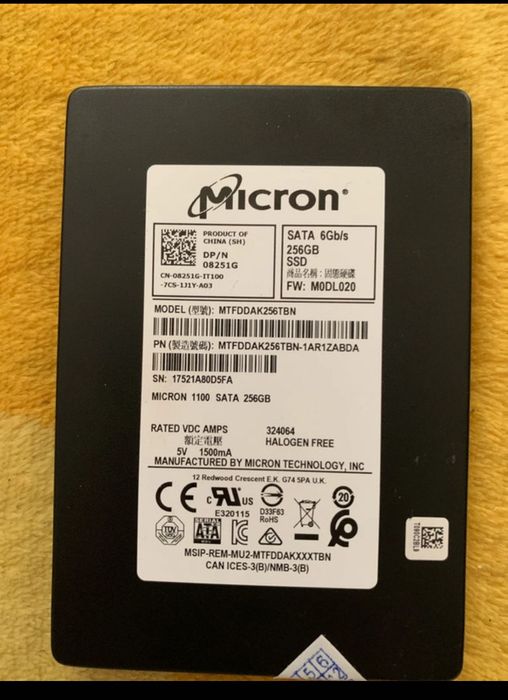 Ssd  256gb micron
