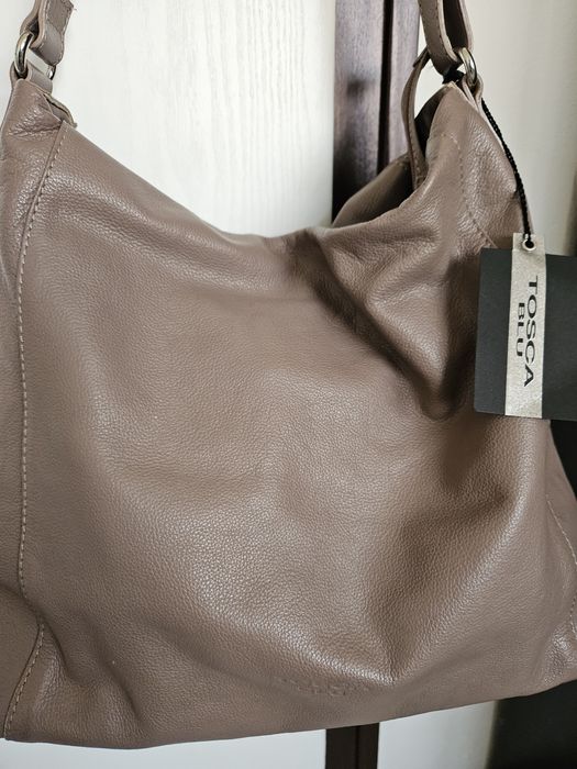 Чанта естествена кожа Tosca blu