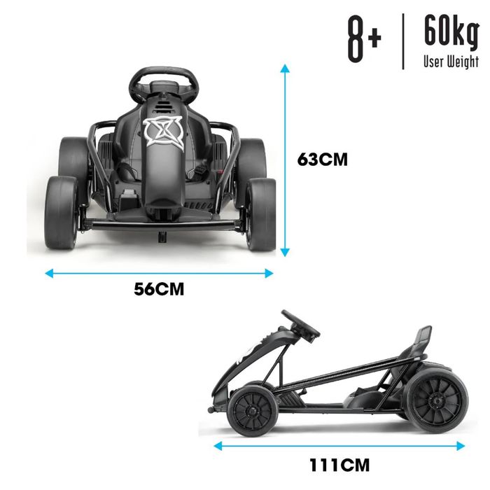 Kart electric Xootz  Comet-TY6193-24, Negru, Nou sigilat