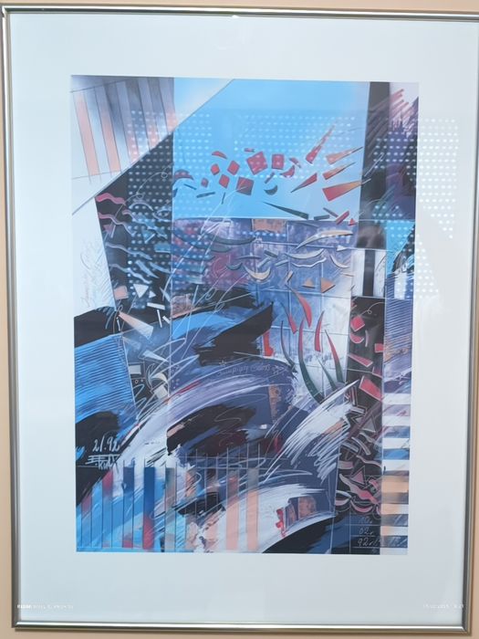 Абстрактен модерен колаж" Jumping colors"