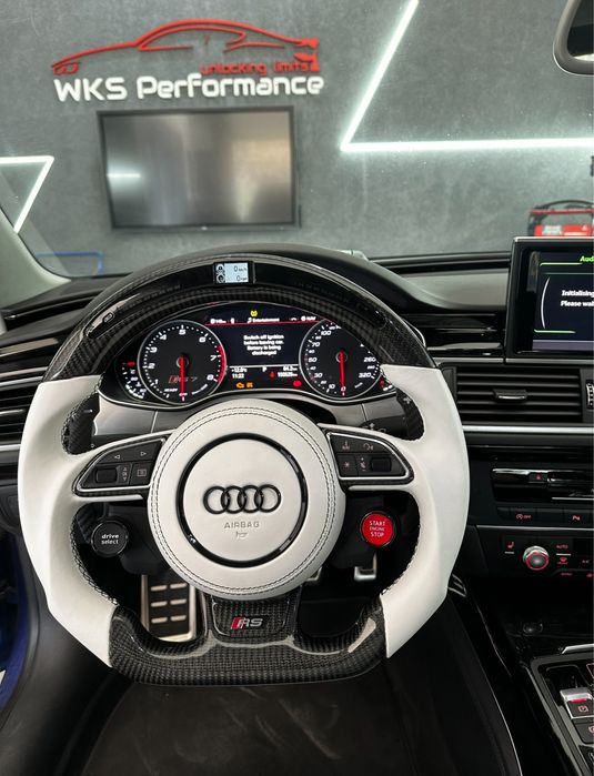 Volan Audi Carbon Custom - LED - Drive Select - Incalzire