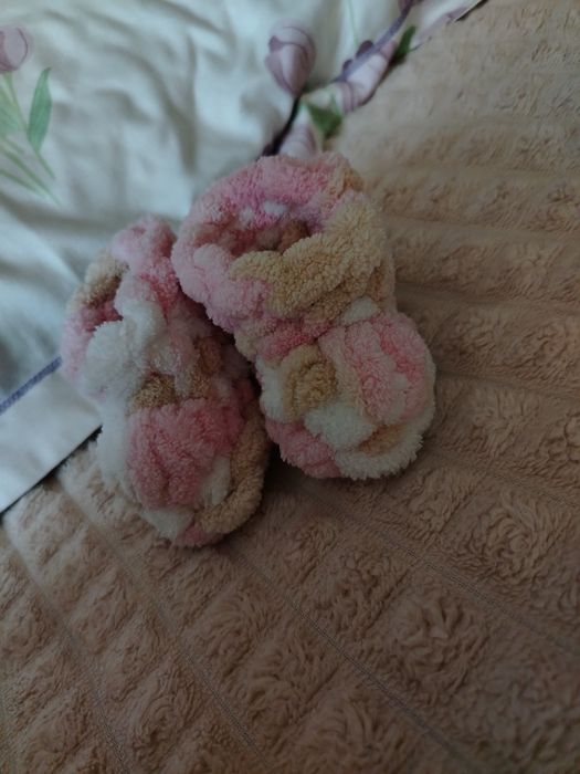 детские вязонные ботиночки