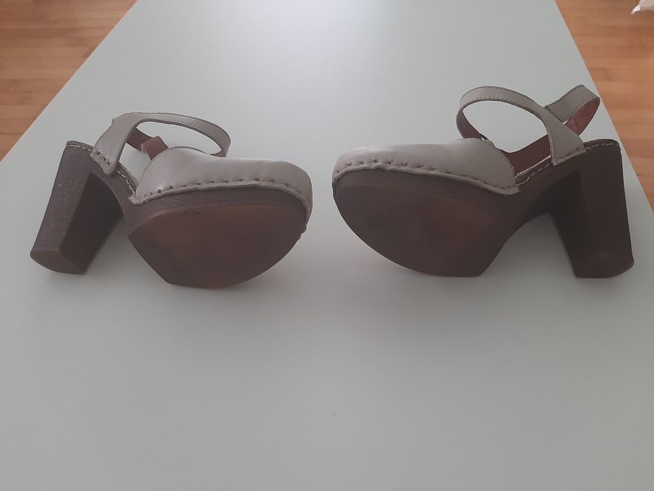 Pantofi/sanda dama piele naturala cu platforma si toc