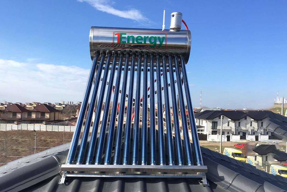Panou solar apa calda INOX nepresurizat 1ENERGY 150 litri cu flotor