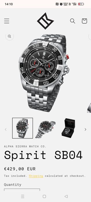 Ceas Alpha Sierra Spirit – cronograf, inox, original