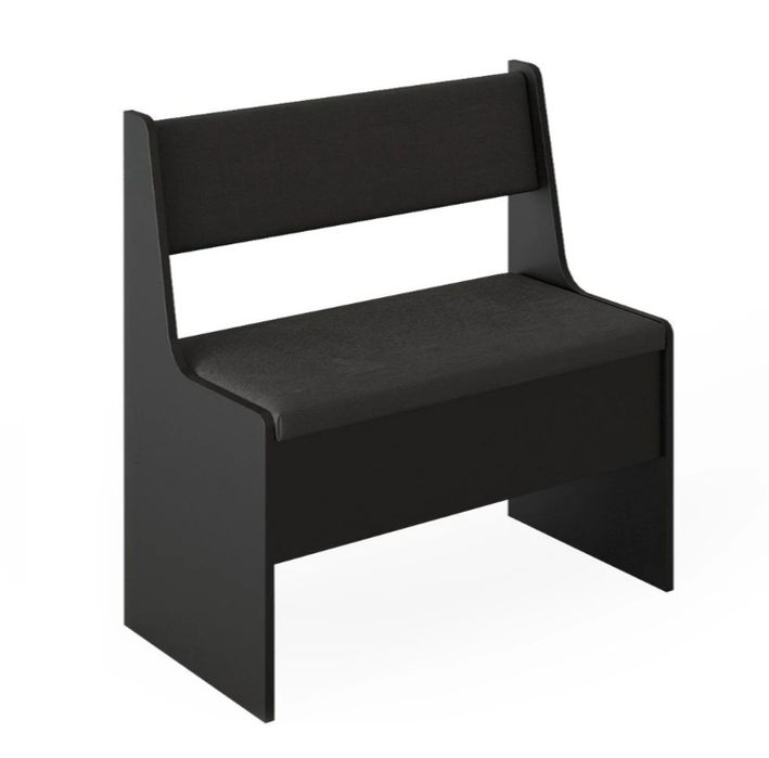 Черна тапицирана пейка с ракла 5632