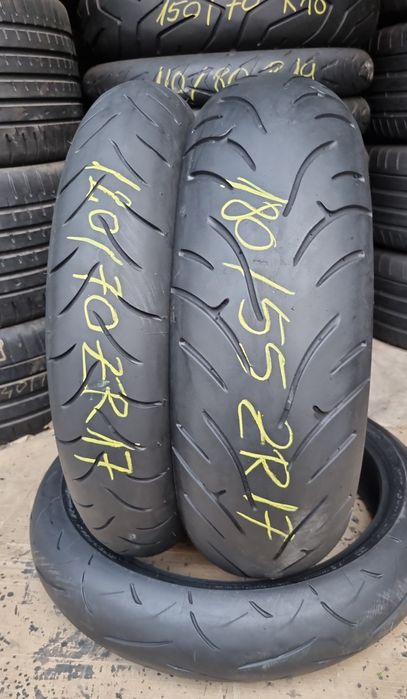 Set Anvelope Moto Bridgestone 120/70 ZR17// 180/55 ZR17 Stare Perfectă