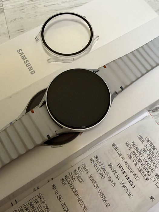 КАТО НОВ Samsung Watch 7 Silver 44мм. 24м. ГАРАНЦИЯ ПОДАРЪК
