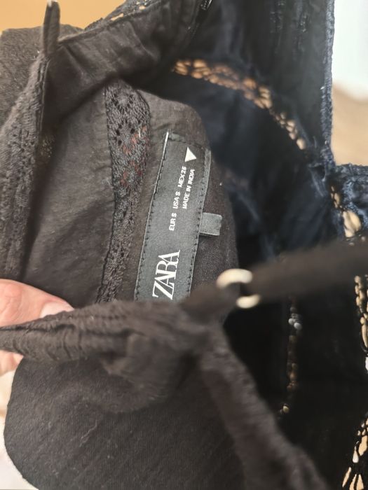 Черна лятна рокля ZARA