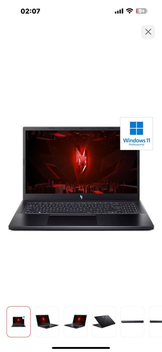 Продам acer nitro v15 i713620 rtx4050