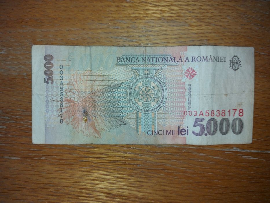 Bancnotă 5.000 lei 1998 – seria 003A5838178