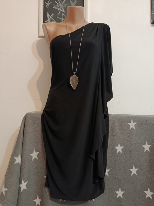 Rochie neagră eleganta Valerie Bertinelli Egyptian Style Rock Goth  M