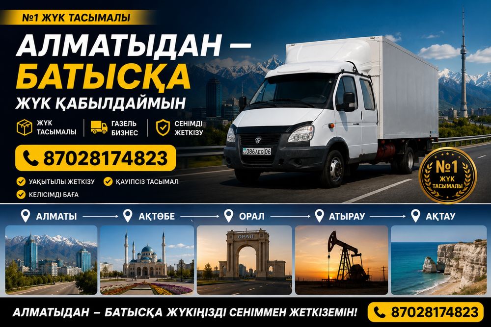 Алматы — Актобе - Орал - Атырау - Актау