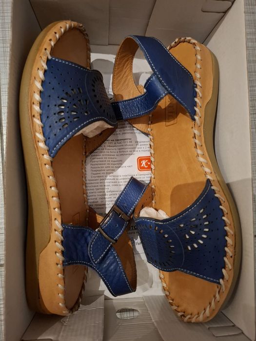 Дамски комфортнни сандали естествена кожа