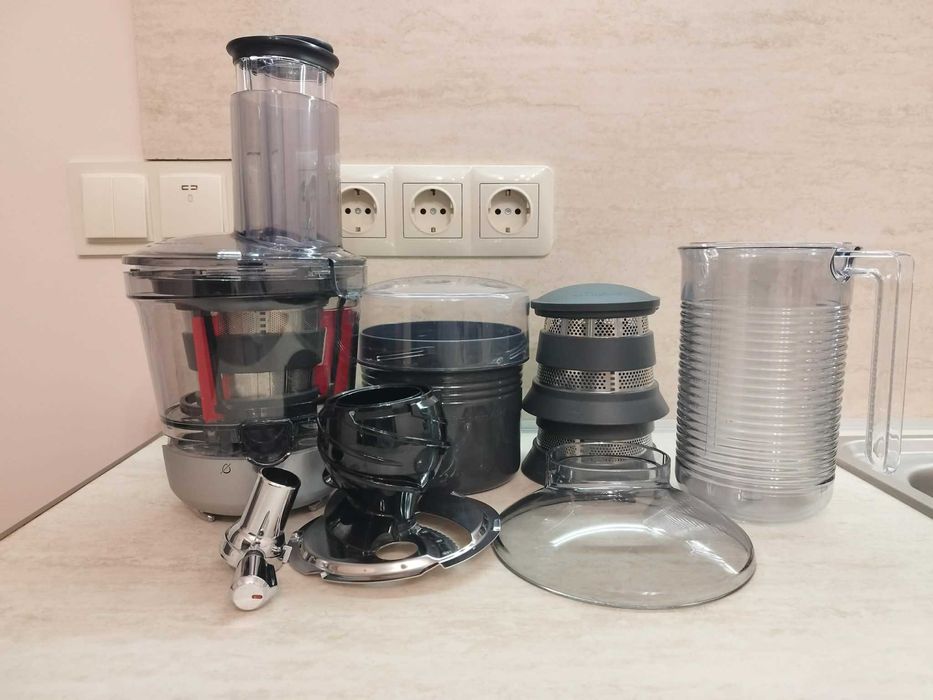 Аксесоар Slow Juicer KitchenAid, Сив, За миксери Artisan