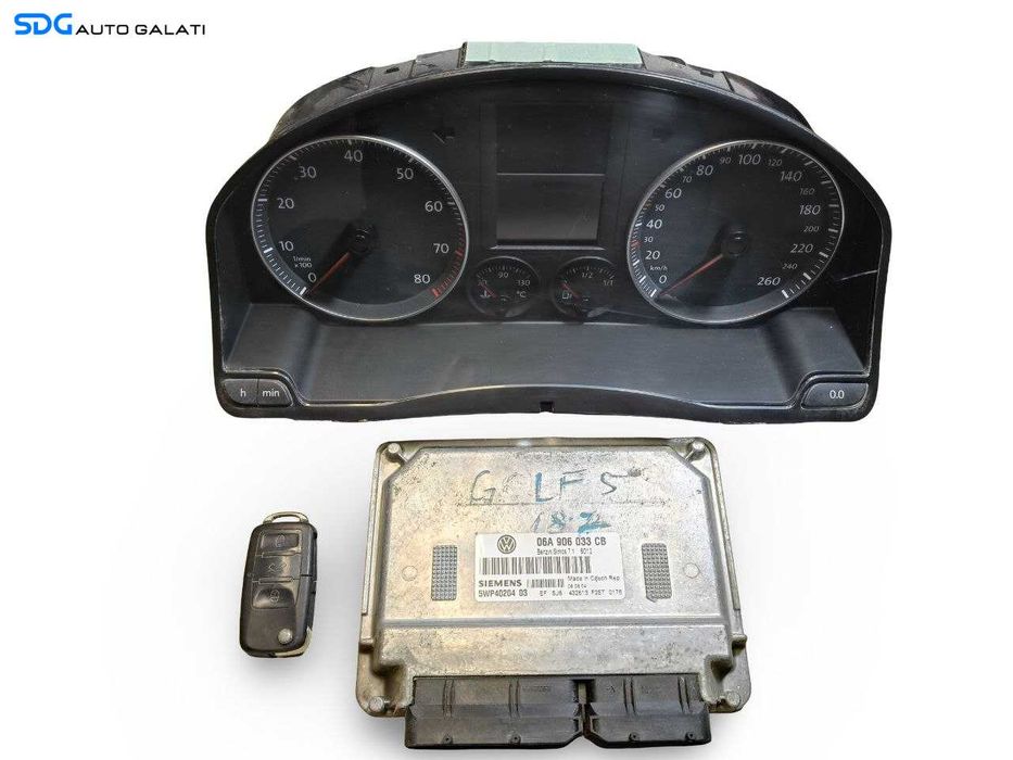 Kit Pornire ECU Calculator Motor Volkswagen Golf Plus 5 1.6 BGU 2004 - 2008 Cod 06A906033CB 1K0920851G [LS0720]
