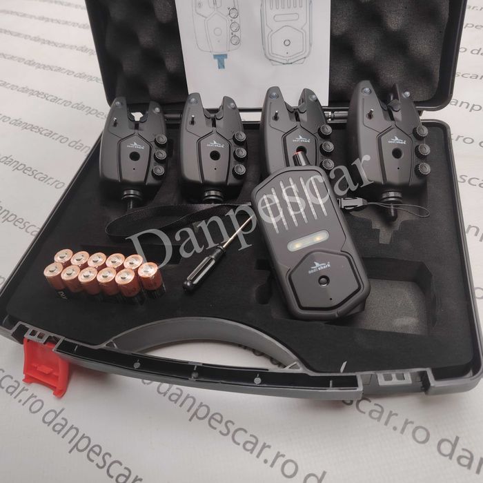 Set 4 Avertizori cu Statie EAST SHARK 4+1  sunete Polifonice RF2958B