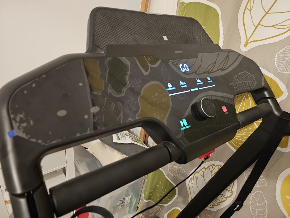 Bandă de alergat pliabilă 16 kmph RUN500 + centura cardio piept