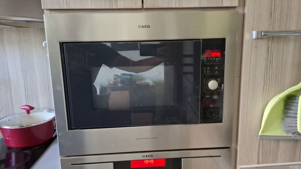 Микровълнова за вграждане AEG -inox outside/inside