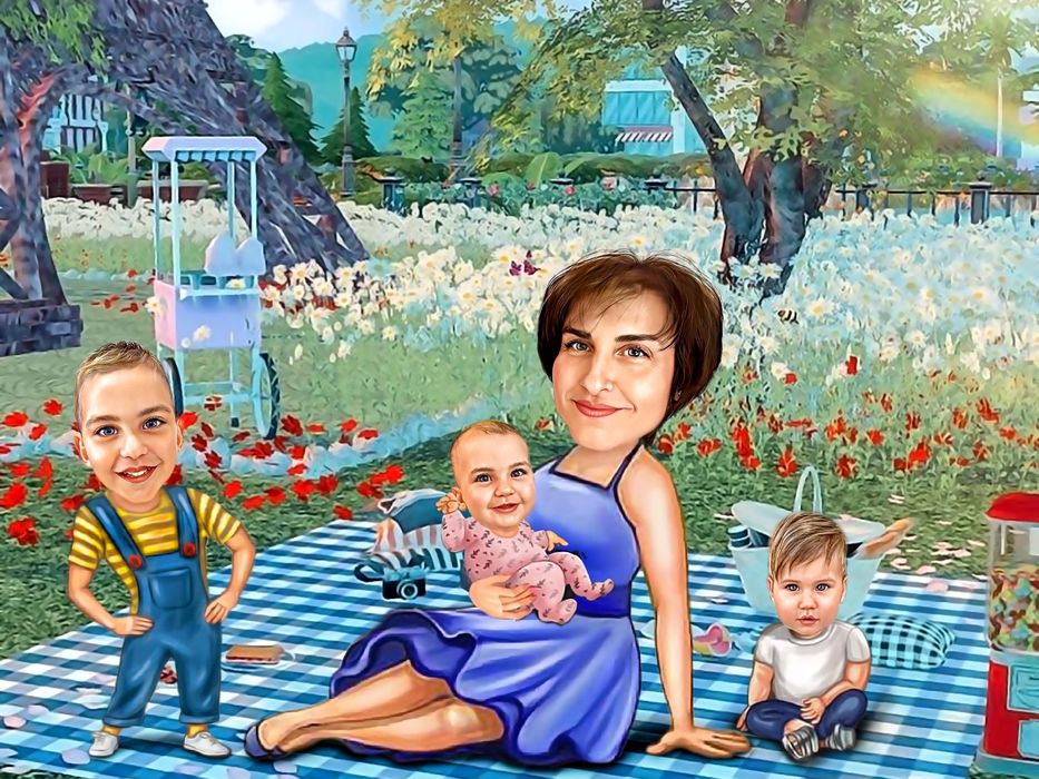 карикатура шарж от снимка перфектен подарък