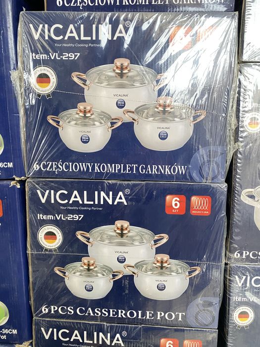 Vicalina набор кастрюль VL-297 нержавеющая сталь 3 в 1