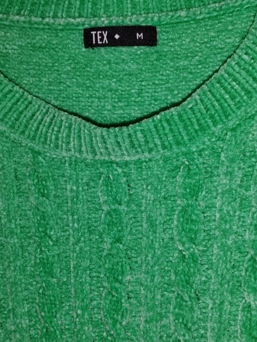 Pulover verde din catifea