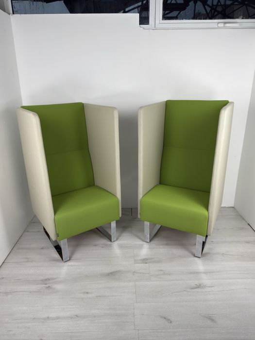 Стол Materia Cabin, платнена тапицерия, сив/зелен, обзавеждане