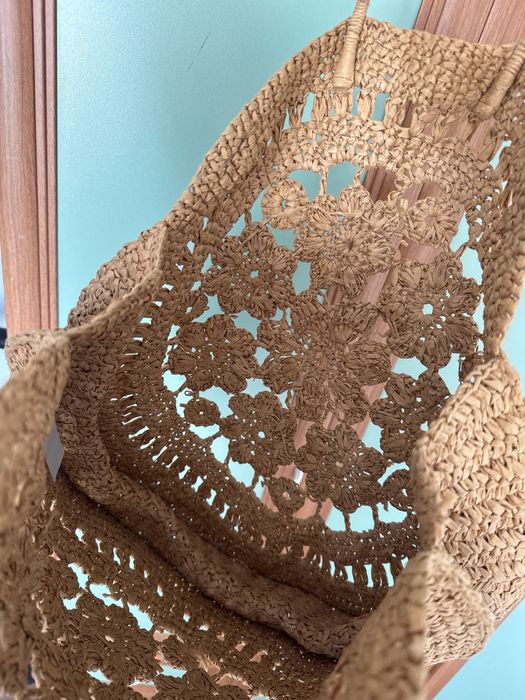 Сламена чанта за плаж Oysho