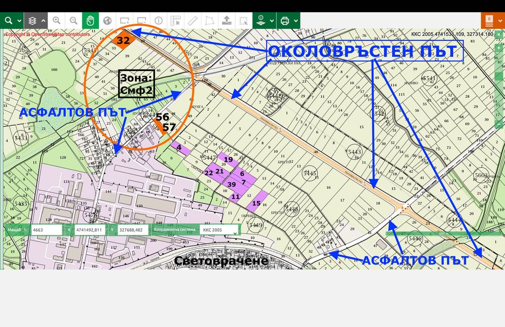 Продава парцели до северен околовръсетн път на София в Световрачене