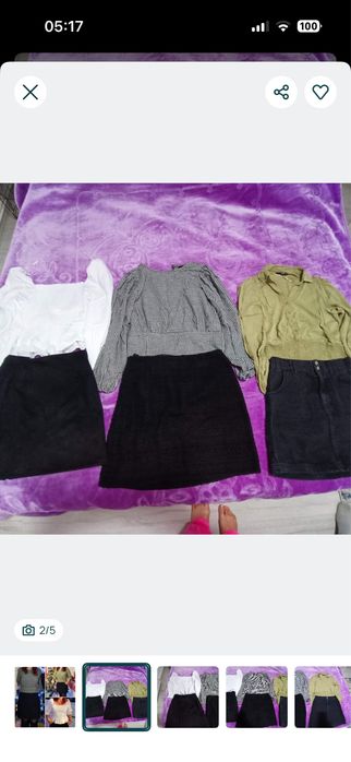 5 tinute  fusta/bluza ca noi!!pret mic!!