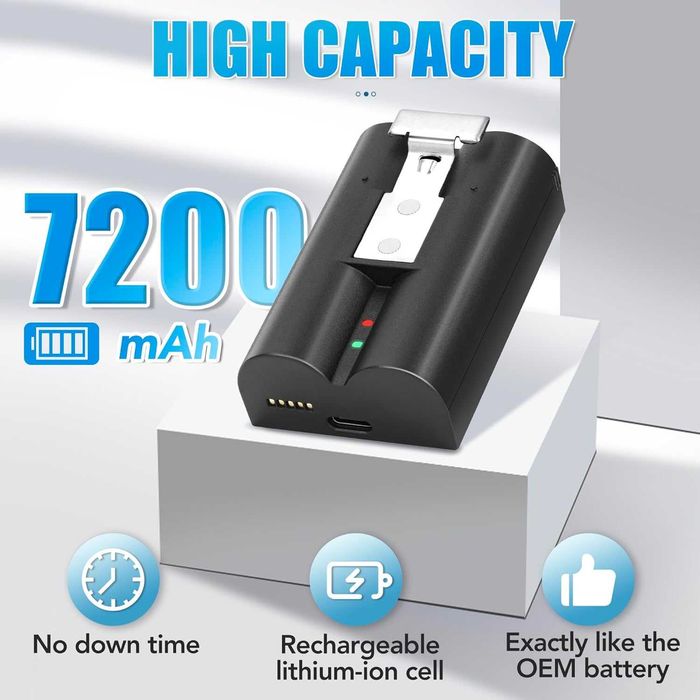 7200mAh 2 броя акумулаторни батерии за Ring и зарядно с LED дисплей