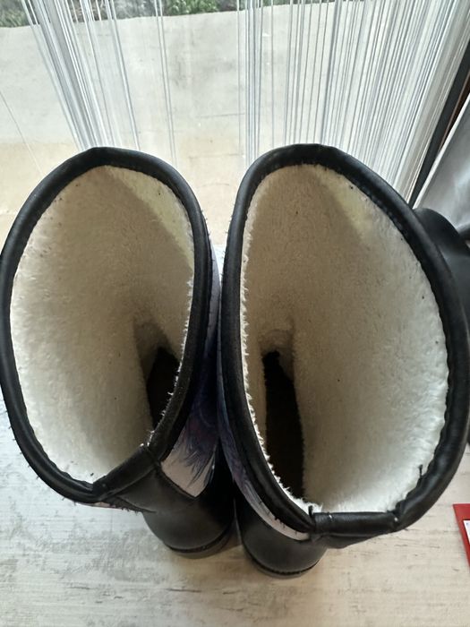 Гумени ботуши Black pink с подплата