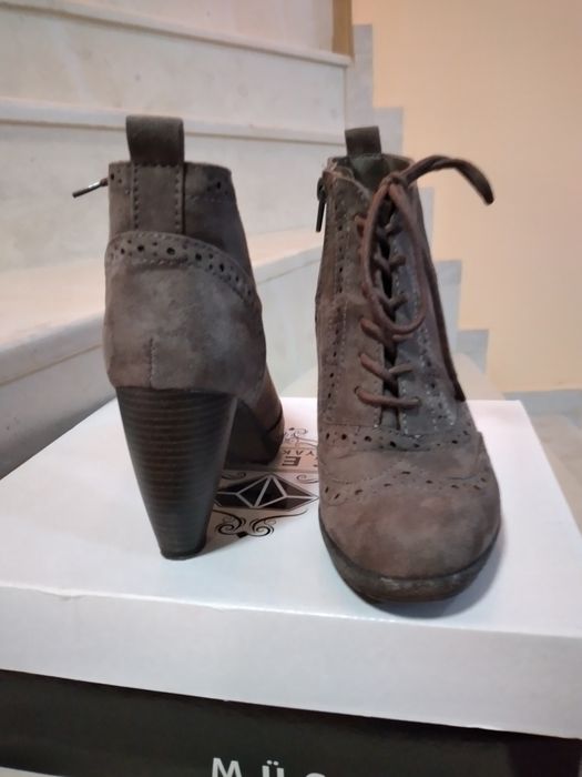 Велурени  сиви боти