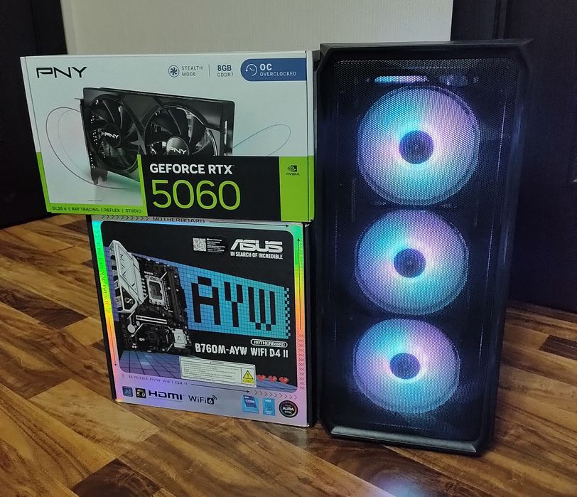 Core i5 14600KF/RTX5060 8Gb/B760 Asus WI-FI/16gb ddr4/256gb ssd/