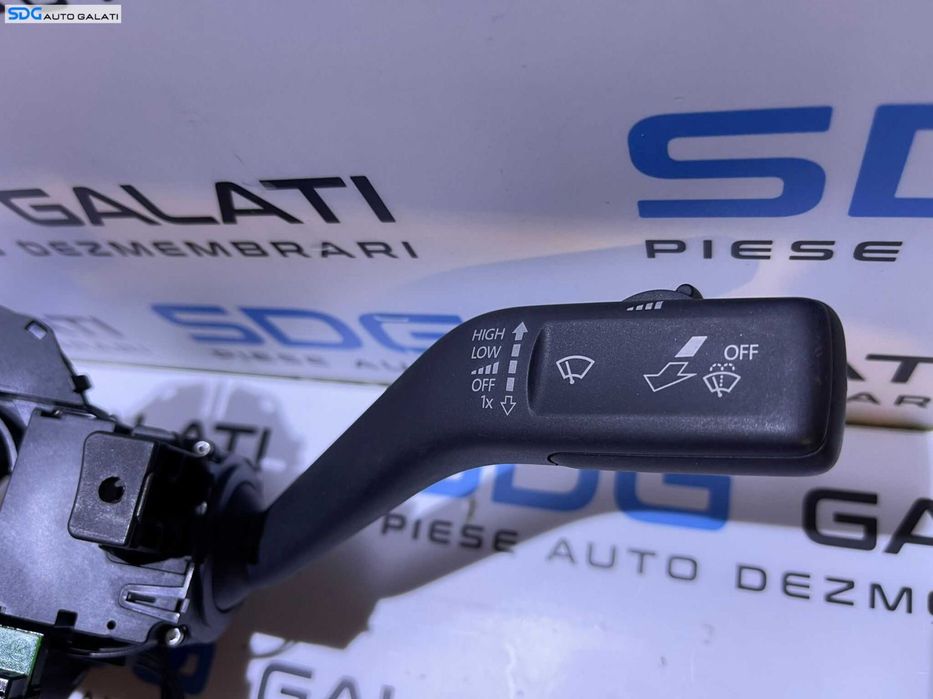 Ansamblu Bloc Maneta Manete Semnalizare Faza Lunga Scurta Stergatoare Volkswagen Passat B6 Berlina Sedan 2005 - 2010 Cod 3C5953513P 3C5953507BN [L7689]
