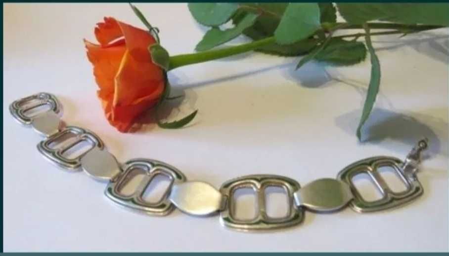 Vintage bratara argint masiv 800