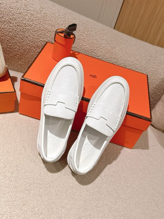 Mocasini Hermes White Originali  ! Premium Luxury -Piele naturala 100% -Colectia noua !
