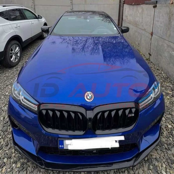 Преден лип спойлер за BMW G30 фейс за M5 броня – Черен гланц