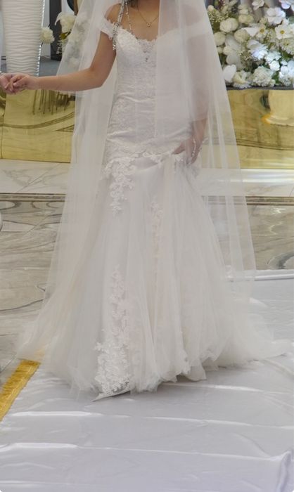 свадебное платье рыбка